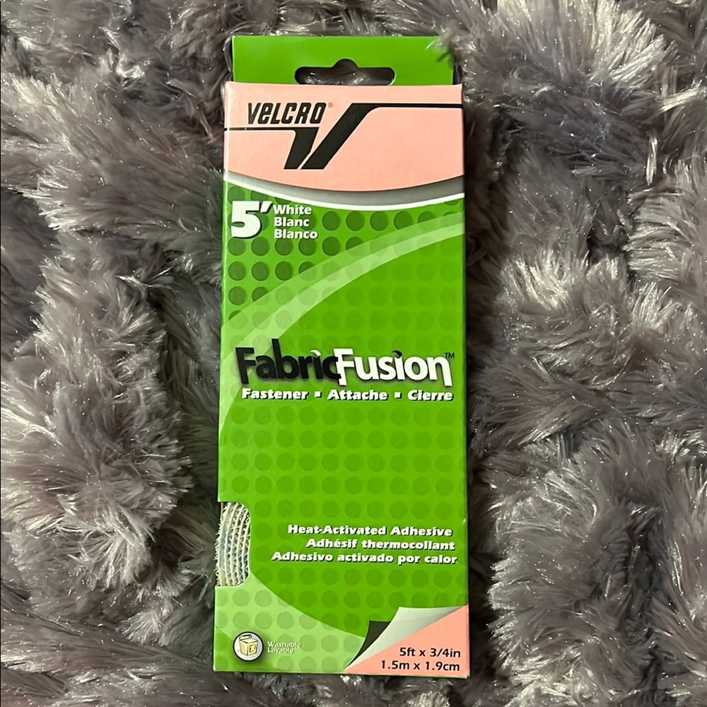 Velcro Fabric Fusion Fastener - Heat-Activated Adhesive White 5’